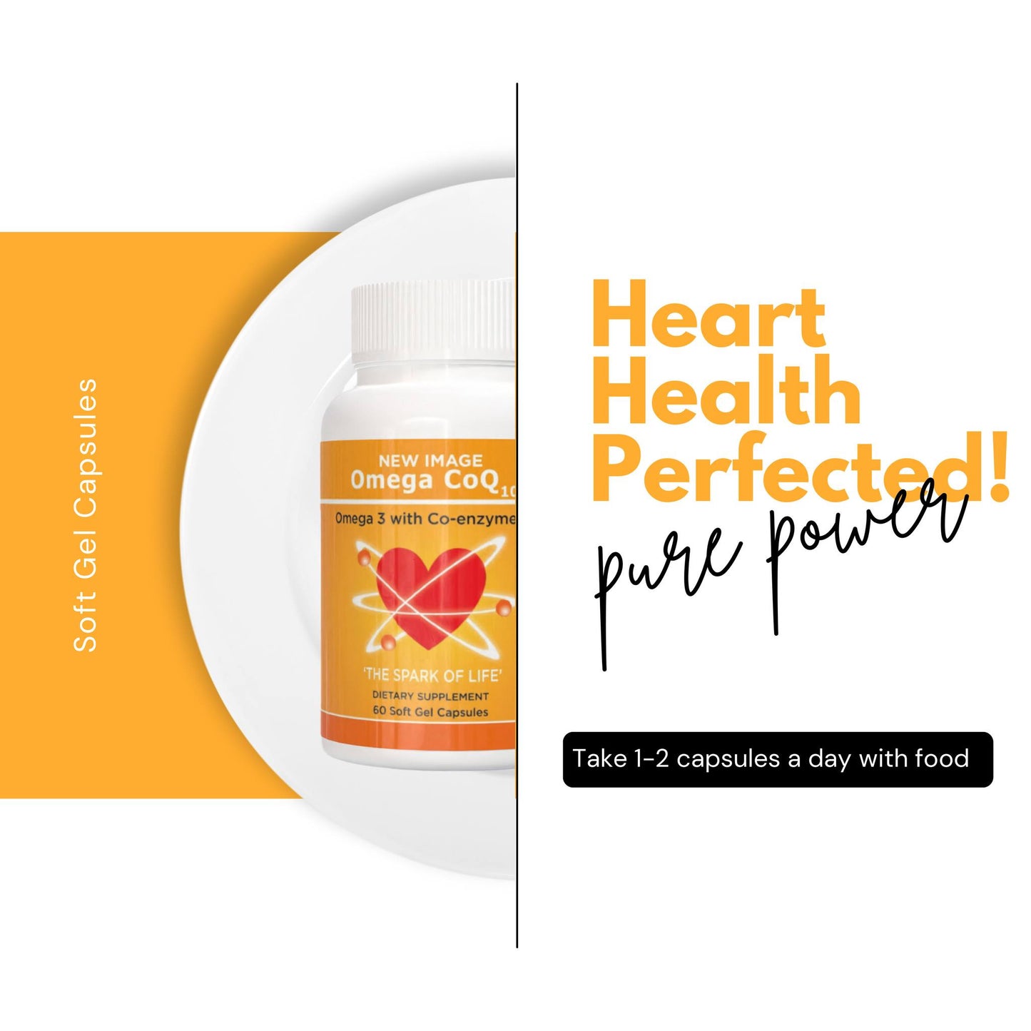 Omega CoQ10 - Soft Gel Capsules x 60
